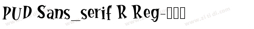PUD Sans_serif R Reg字体转换